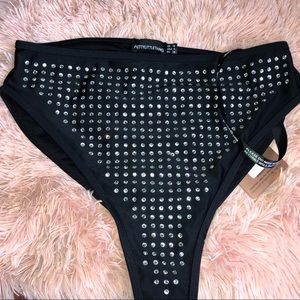 PLT diamanté all over high waisted bikini bottoms